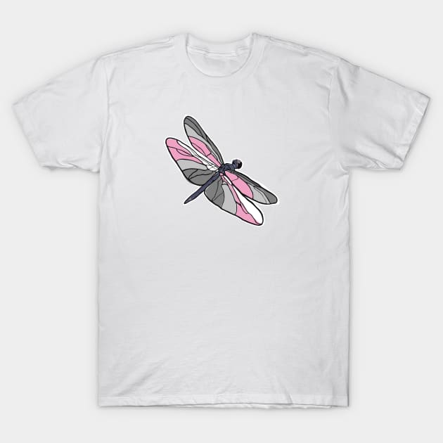 Demigirl Dragonfly T-Shirt by theartfulscientist